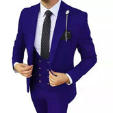 Wedding Men Business Slim Fit Jacket Dress Blazers Suit Coat Vest Waistcoat Pants Trousers 3 Pcs Set Groom Double Breasted